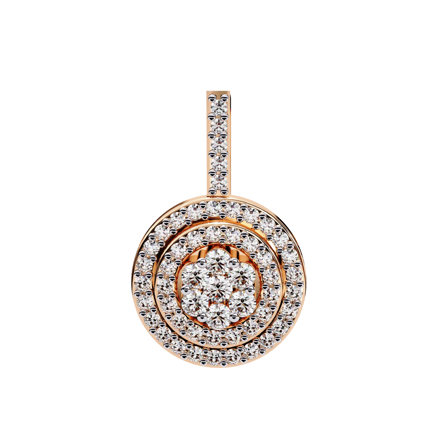 Light Weight Circular Diamond Pendant