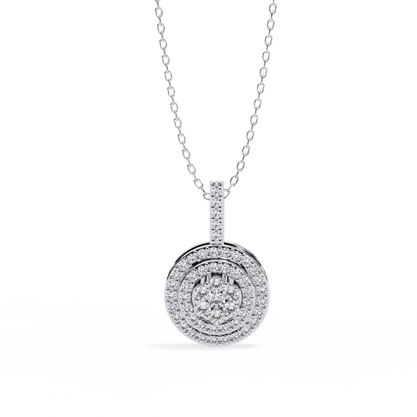 Light Weight Circular Diamond Pendant