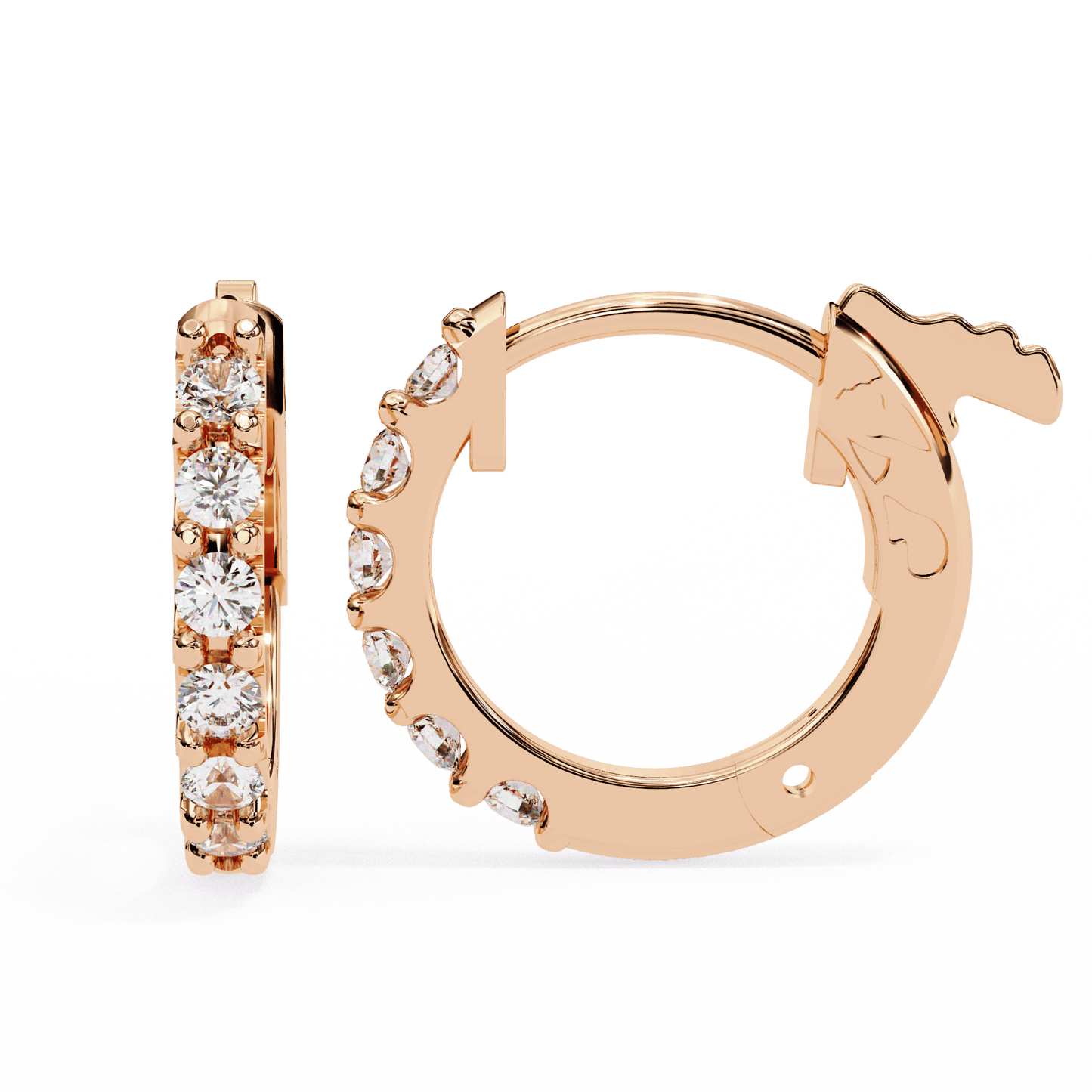 Diamond Hoops Earrings