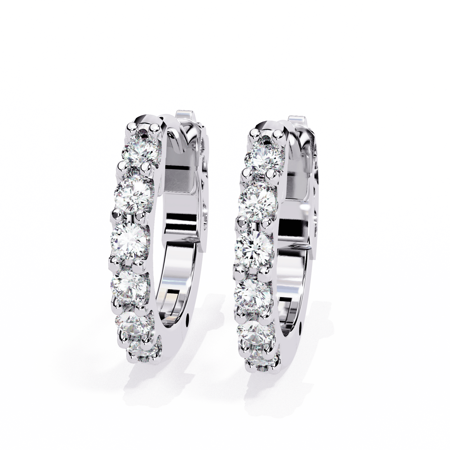 Diamond Hoops Earrings