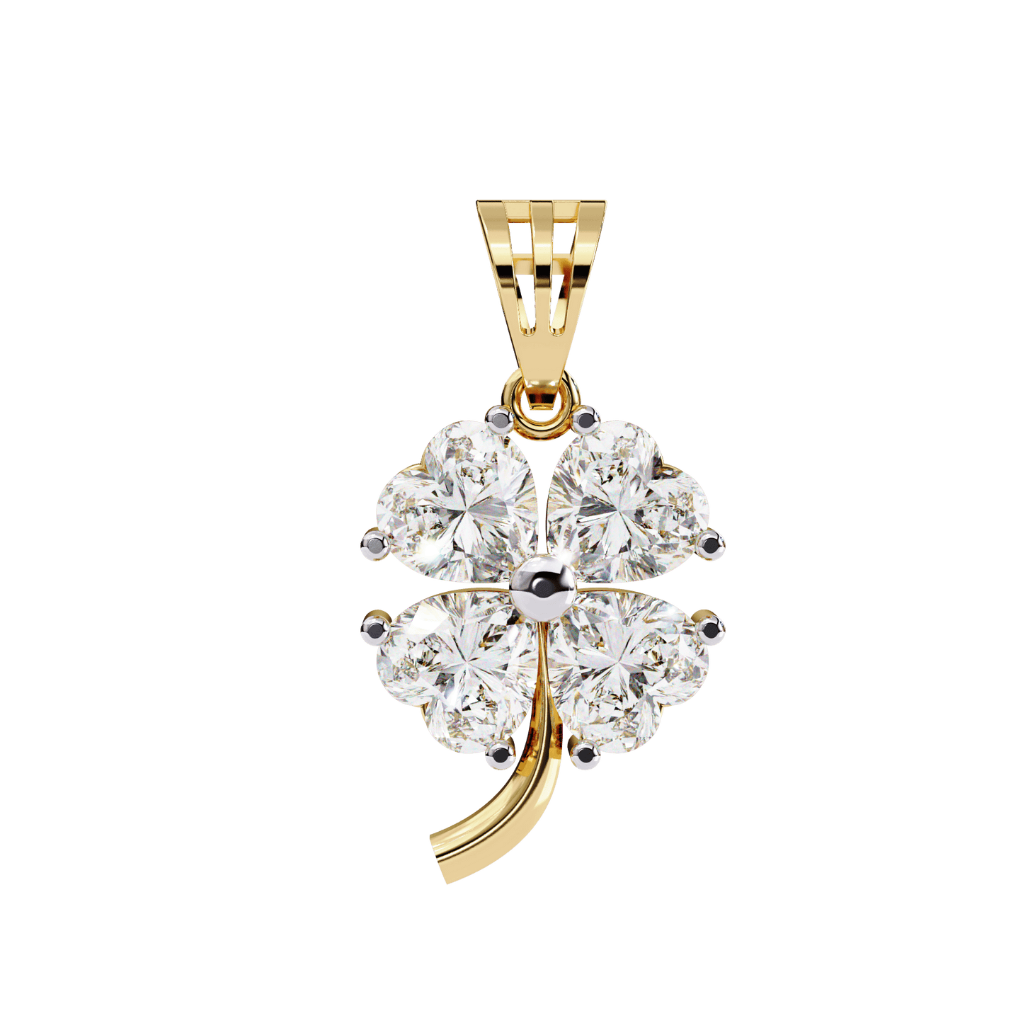 Four Hearts Flora Diamond Pendant