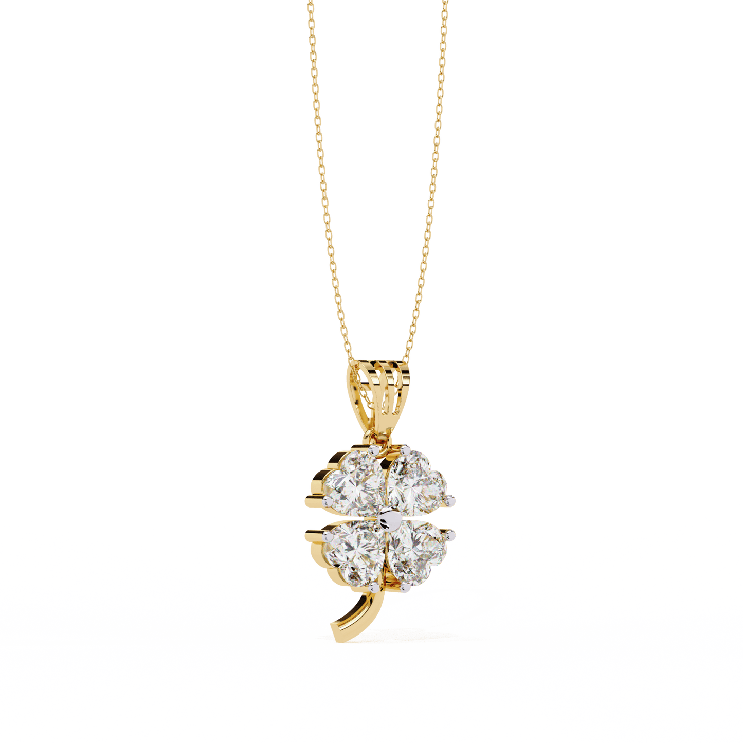 Four Hearts Flora Diamond Pendant