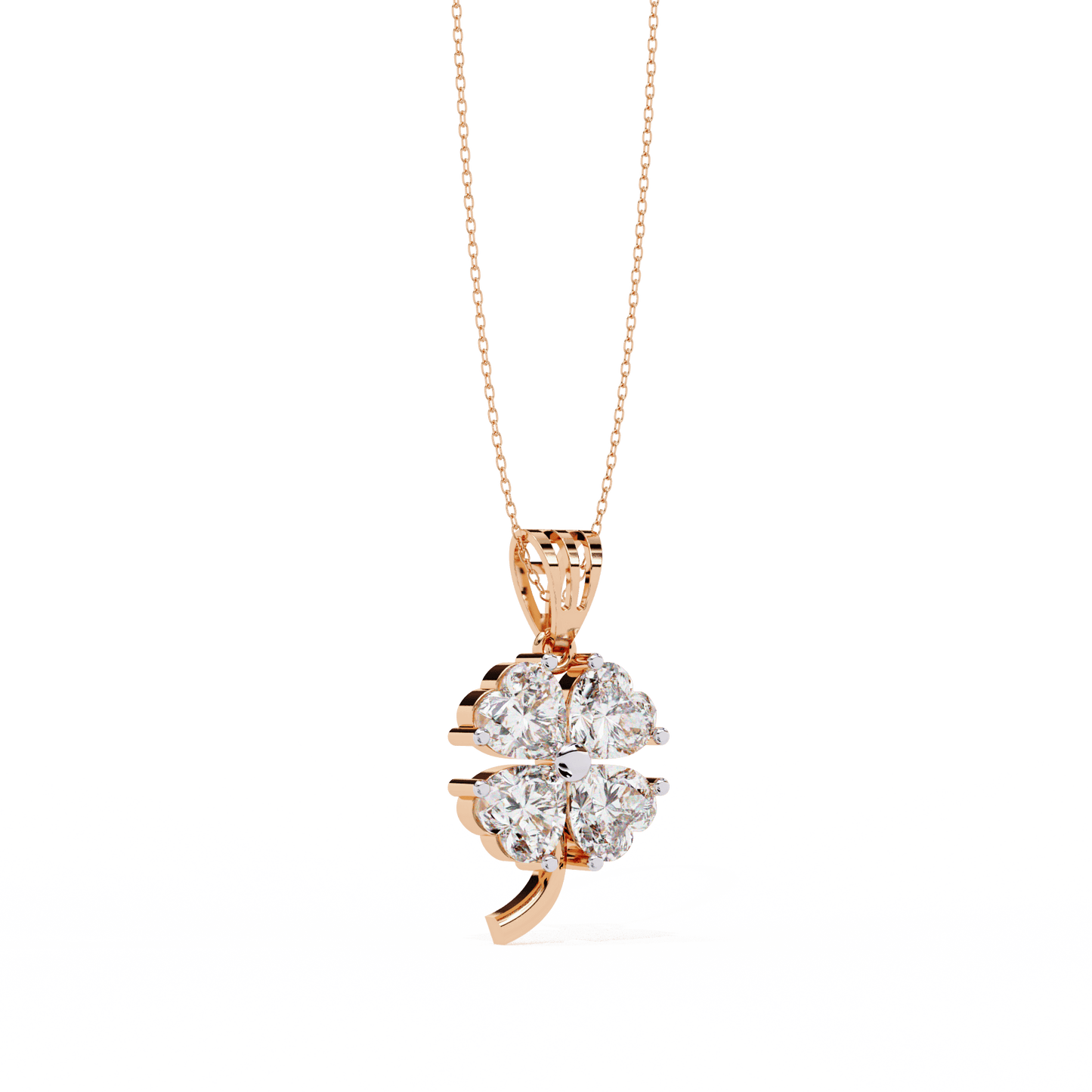 Four Hearts Flora Diamond Pendant