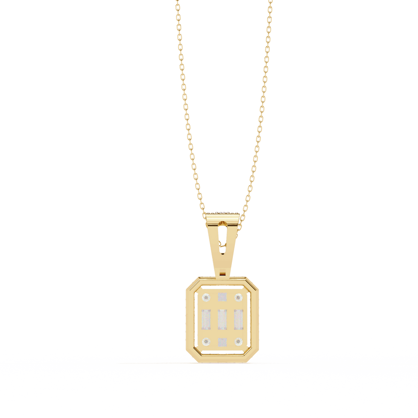 Baguette and Princess Designer Fancy Pendant