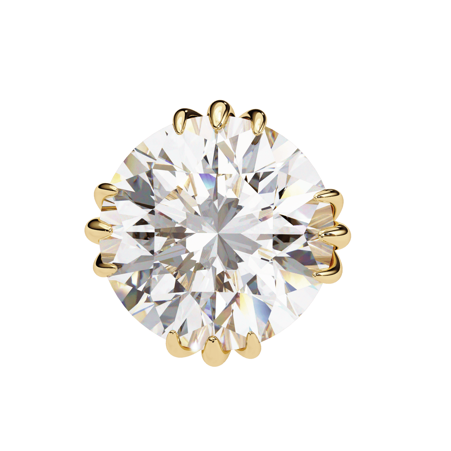 2.01 Carat each Tripple Claw Carat Round Solitaire Earrings