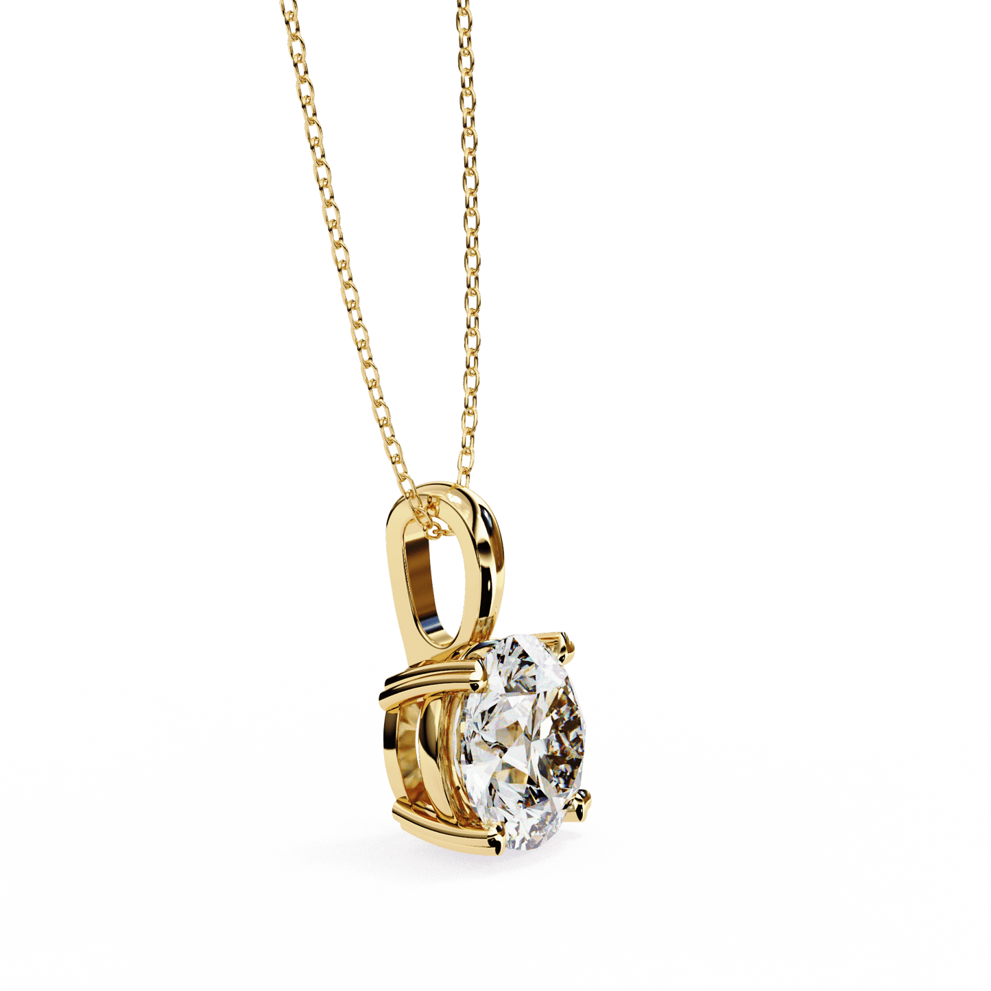 0.8 Carat Round Solitaire Pendant