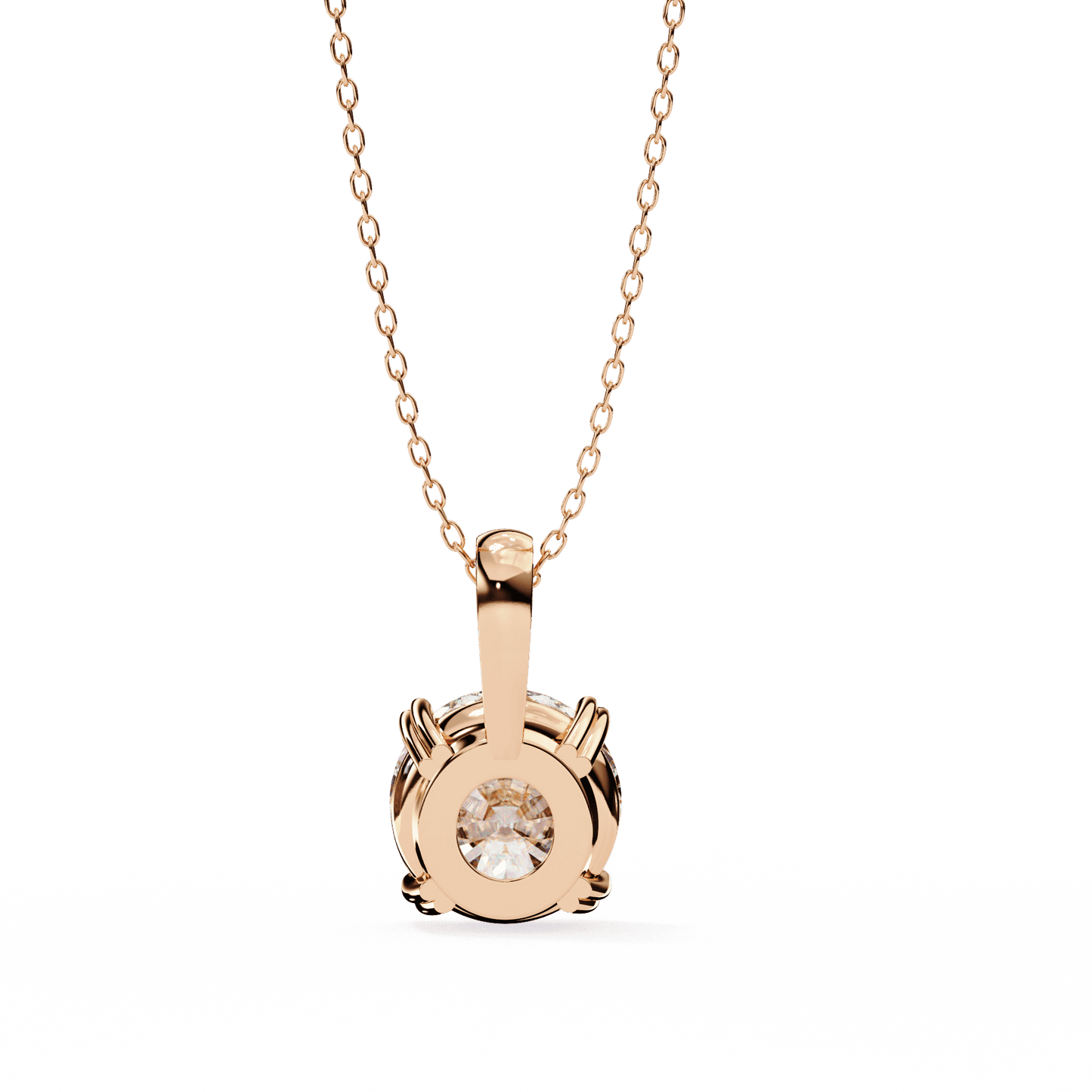 0.8 Carat Round Solitaire Pendant