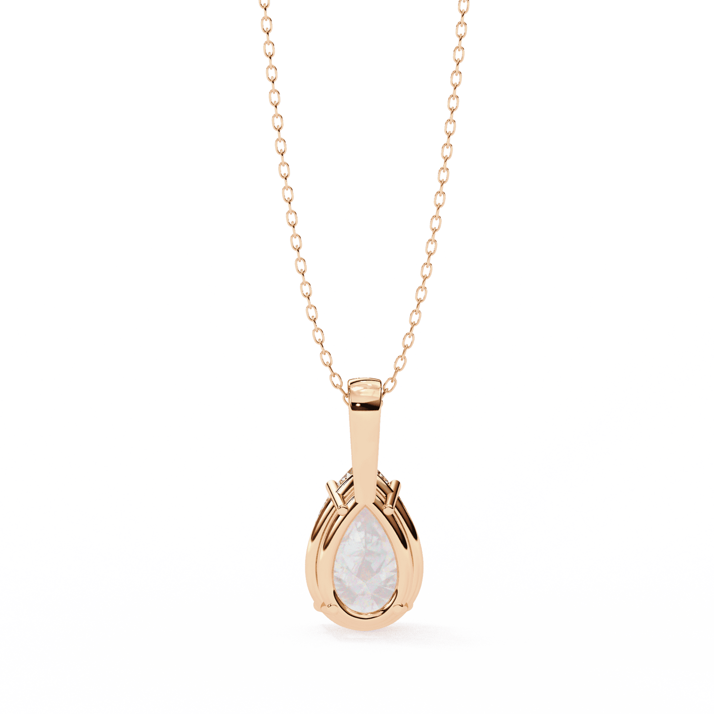 0.65 Pear Medium Solitaire Pendant