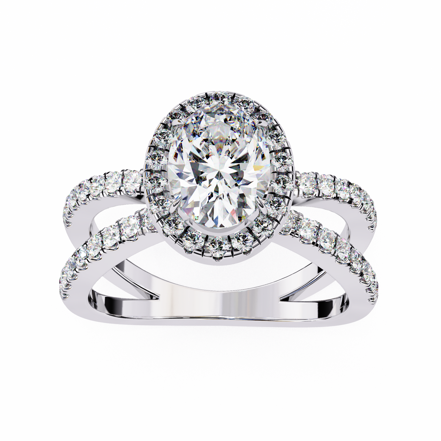 Winglets Oval 1.09 Carat Solitaire Ring