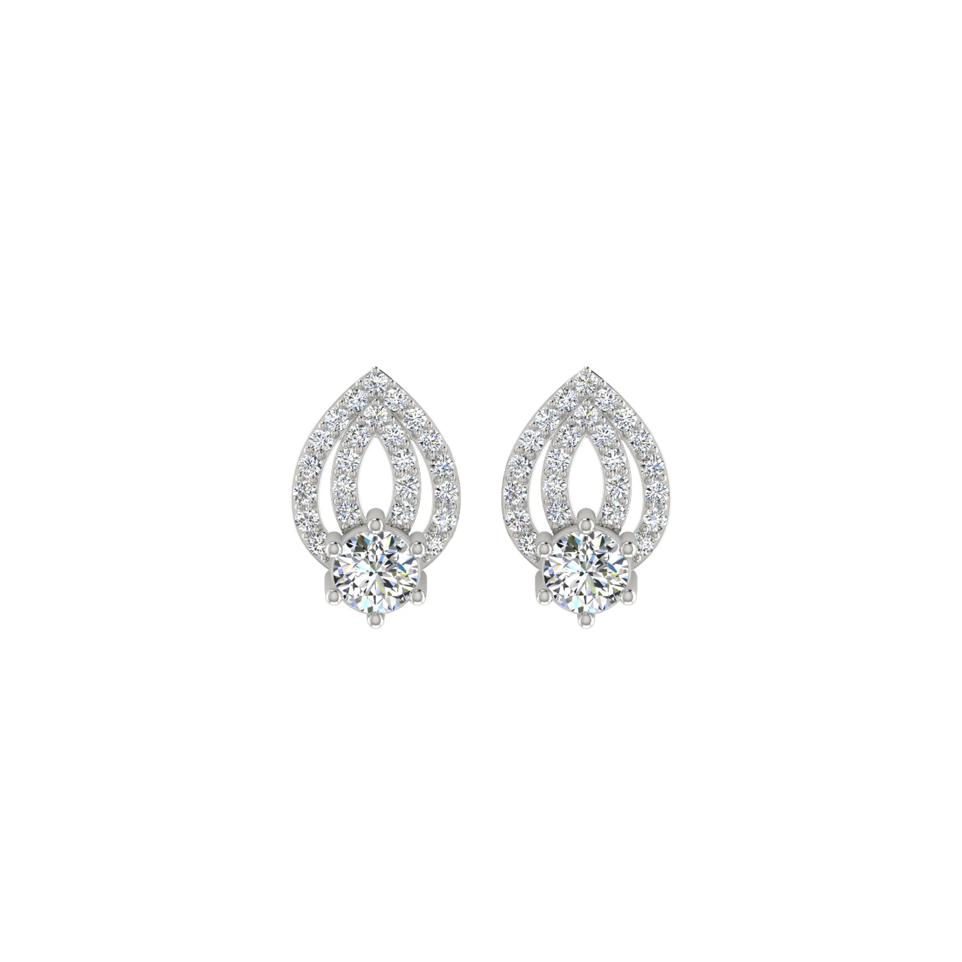 Lotus Bud Diamond Earrings