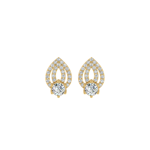 Lotus Bud Diamond Earrings