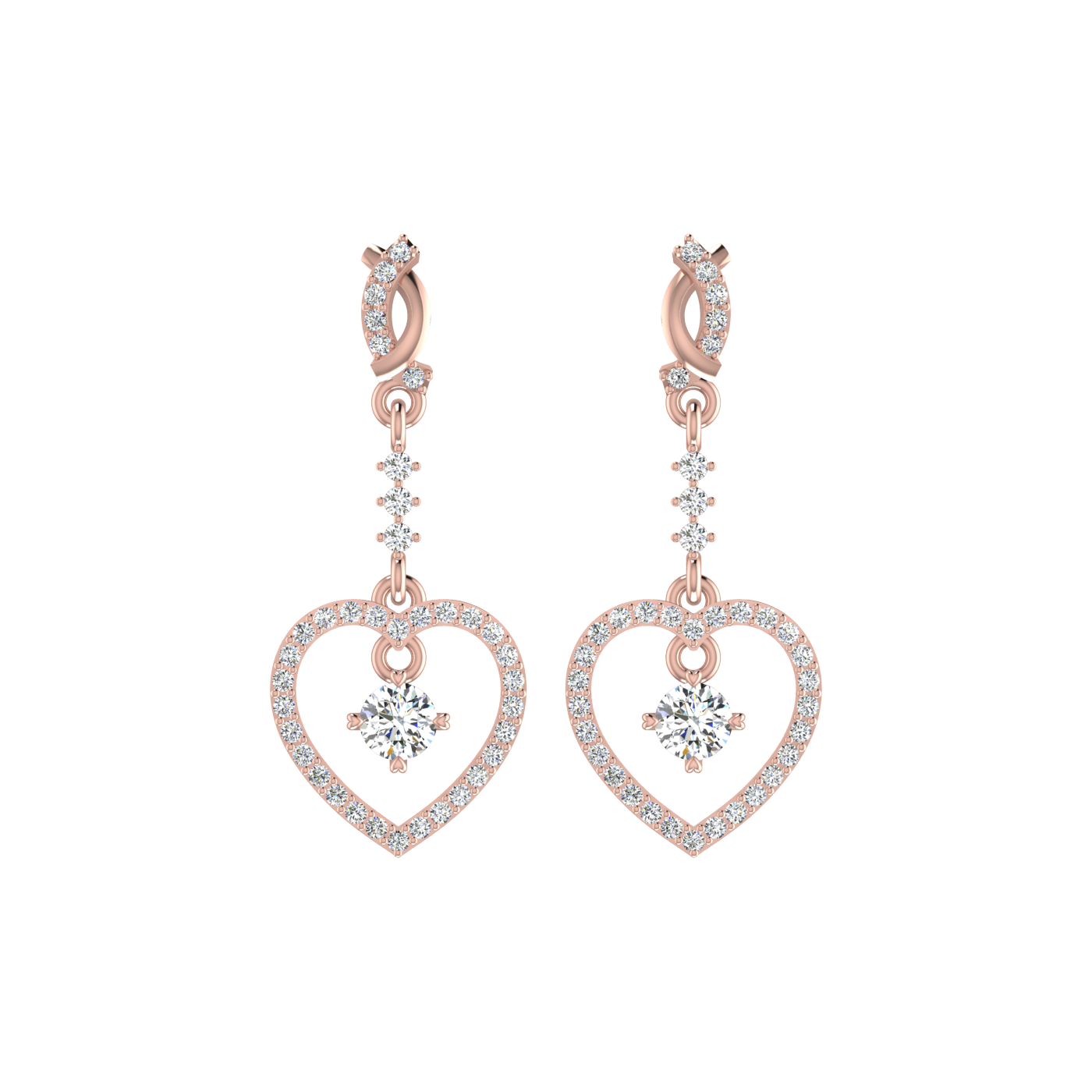 Little Hearts Diamond Earrings