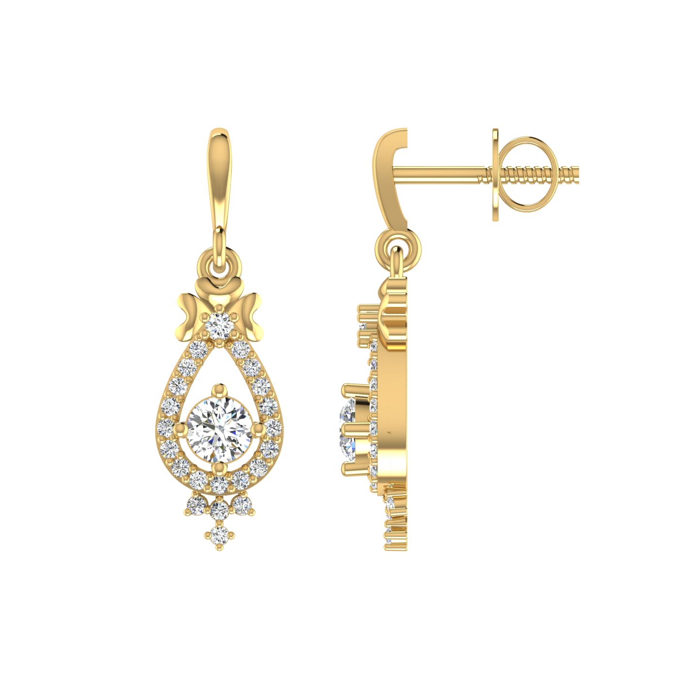 Dancing Duo Diamond Earrings