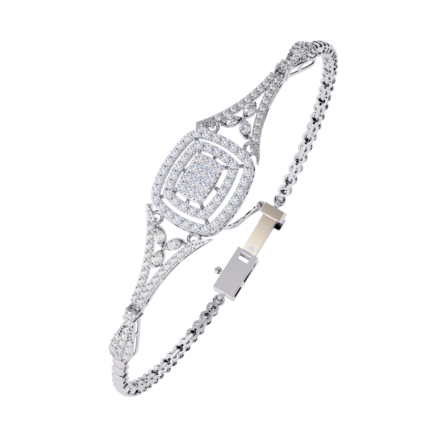 Iconic Square Diamond Bracelet