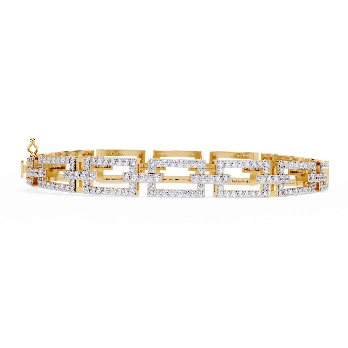 Geometric Design Diamond Bracelet
