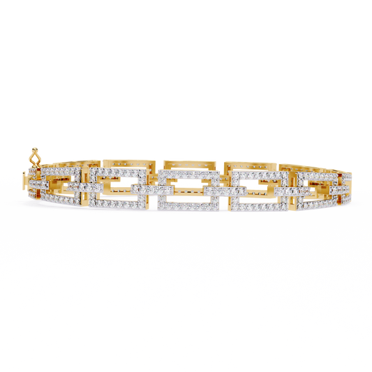 Geometric Design Diamond Bracelet