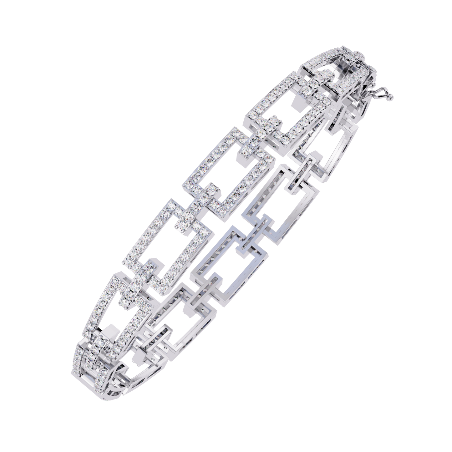 Geometric Design Diamond Bracelet