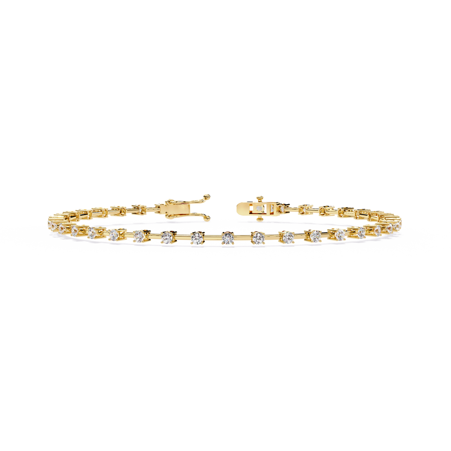 Spaced Diamond Tennis Bracelet