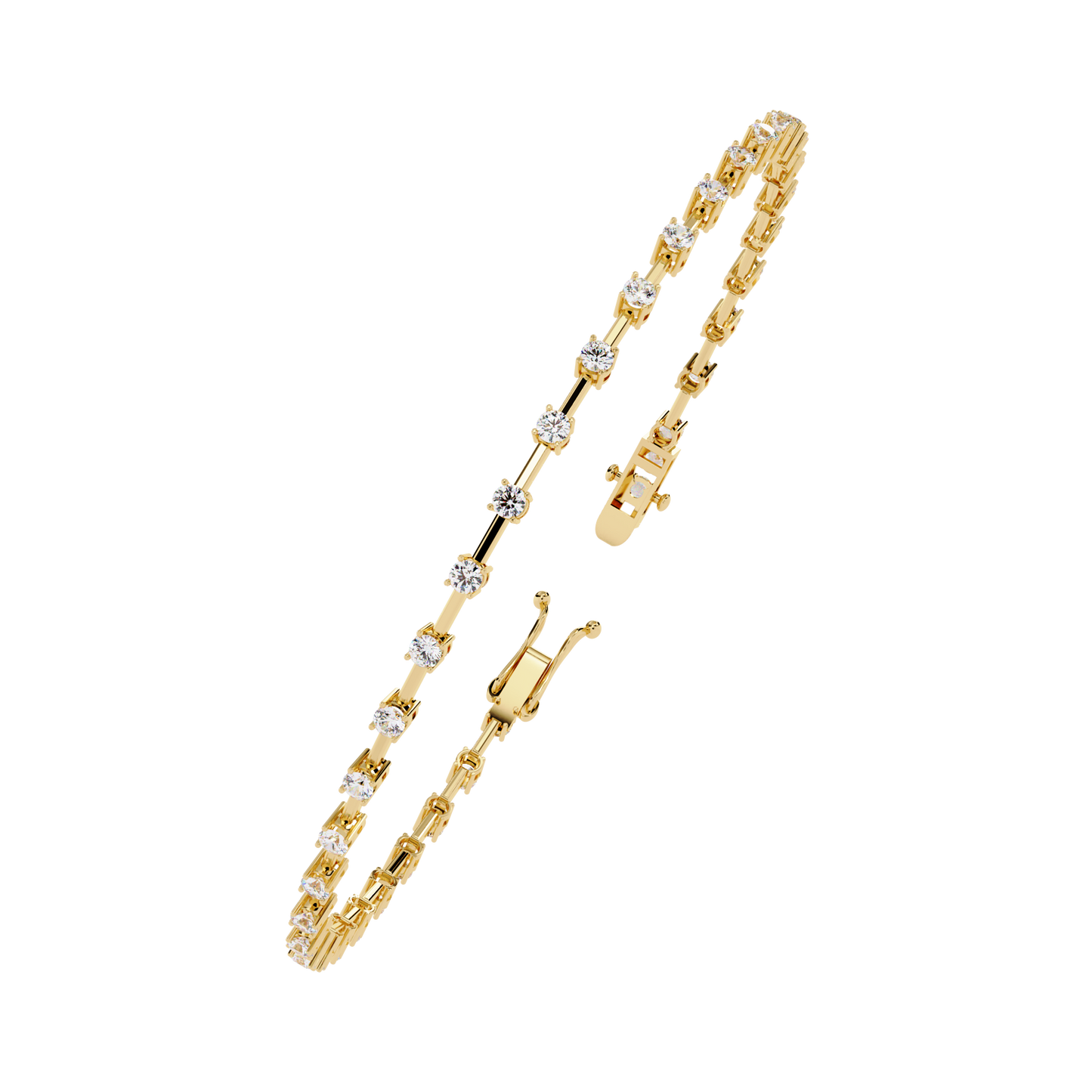 Spaced Diamond Tennis Bracelet