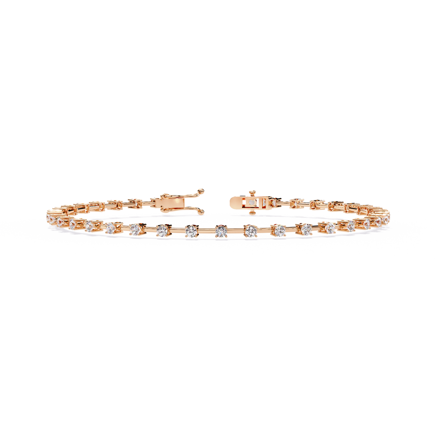 Spaced Diamond Tennis Bracelet