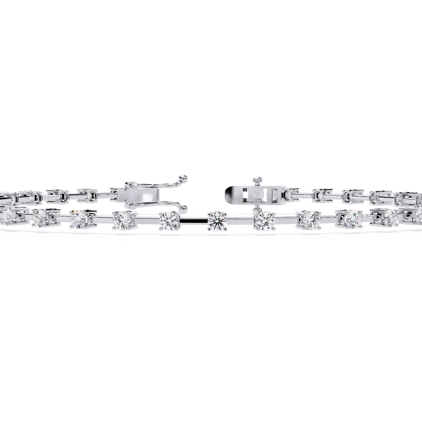 Spaced Diamond Tennis Bracelet