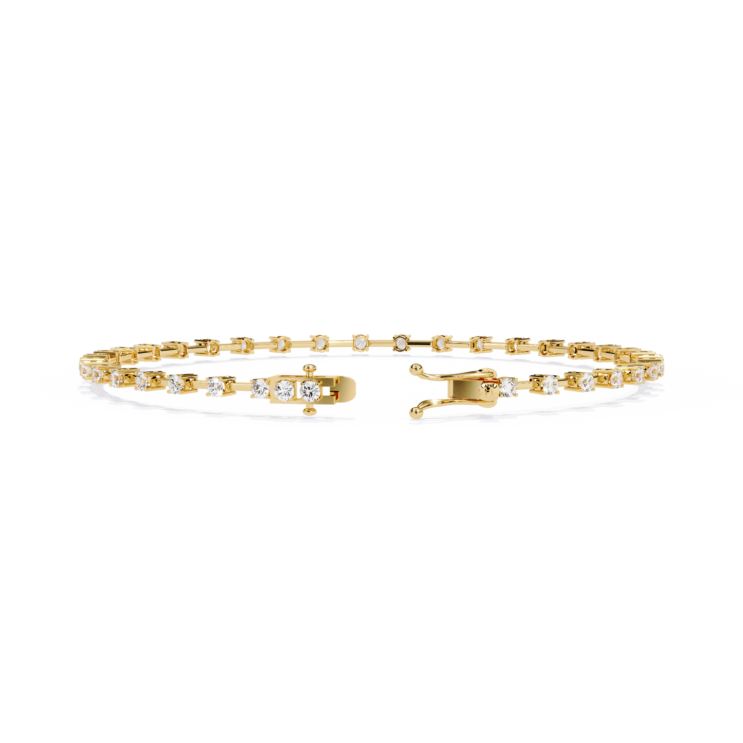 Spaced Diamond Tennis Bracelet