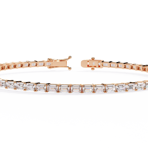 7 Pointer Emerald Cut Diamond Bracelet