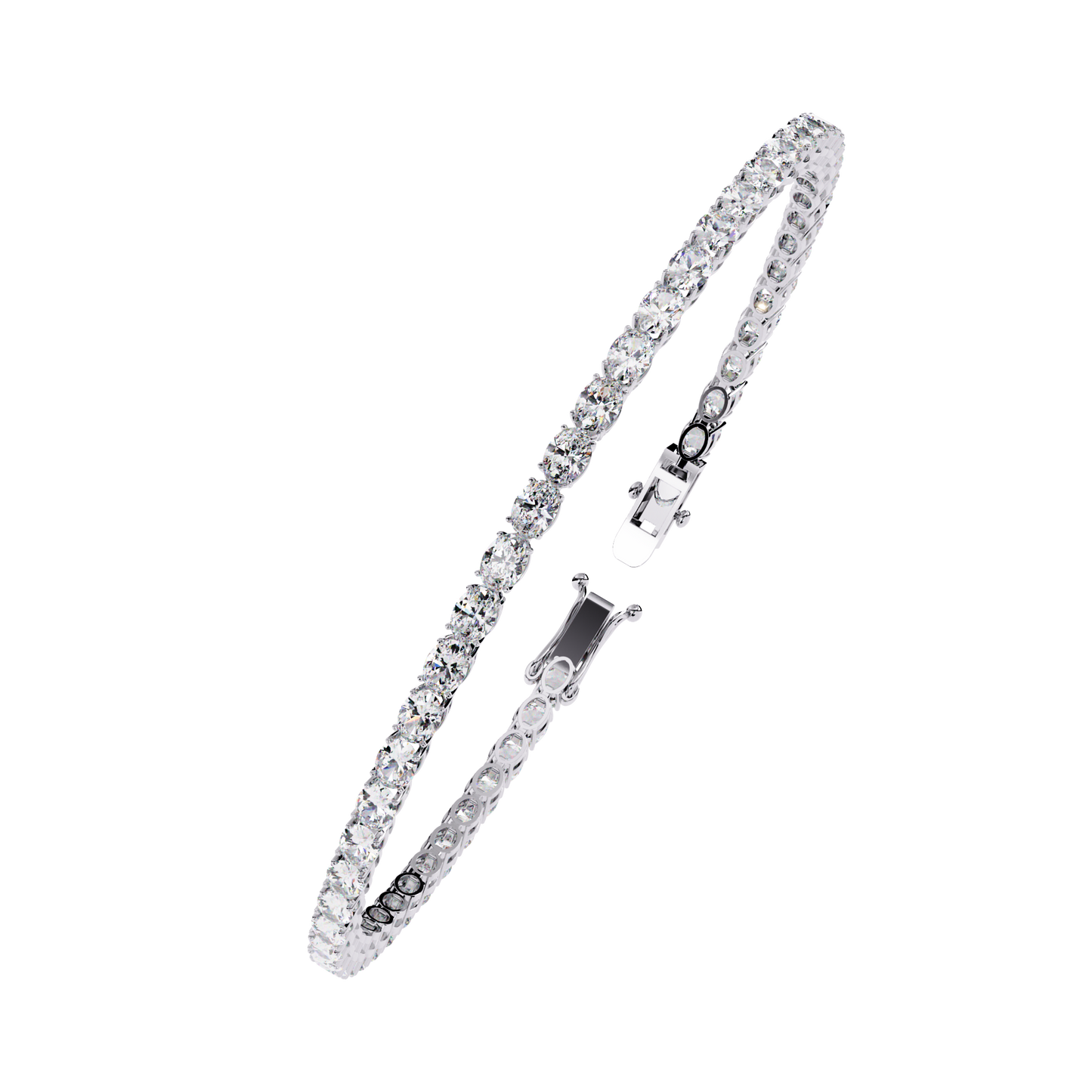 13 Pointer Oval Cut Diamond Bracelet