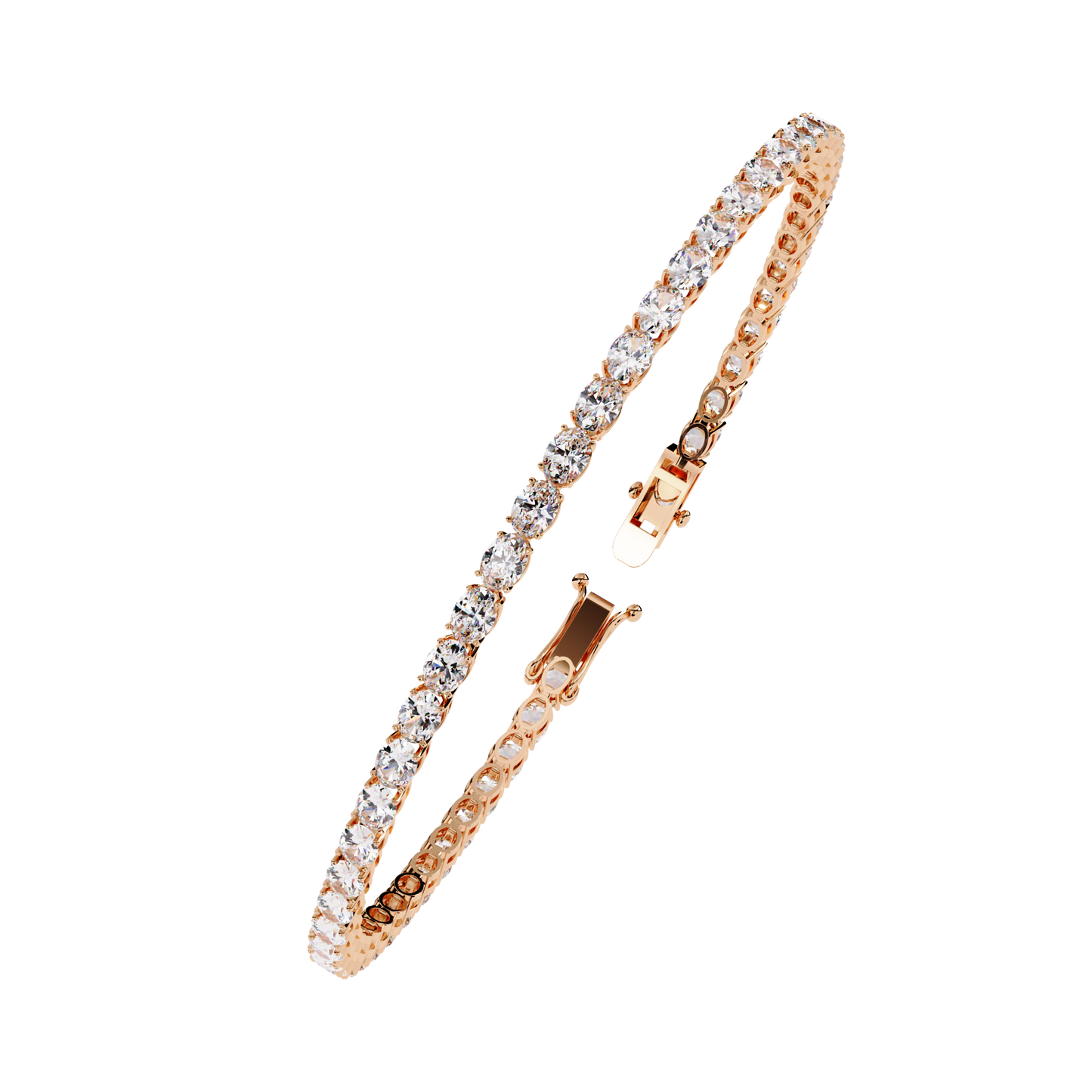 13 Pointer Oval Cut Diamond Bracelet