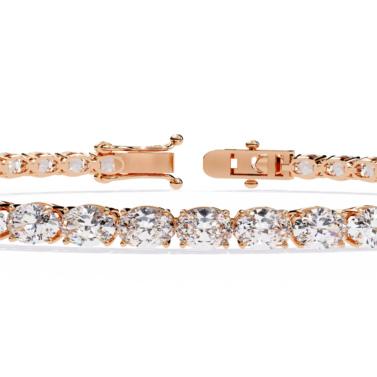 13 Pointer Oval Cut Diamond Bracelet