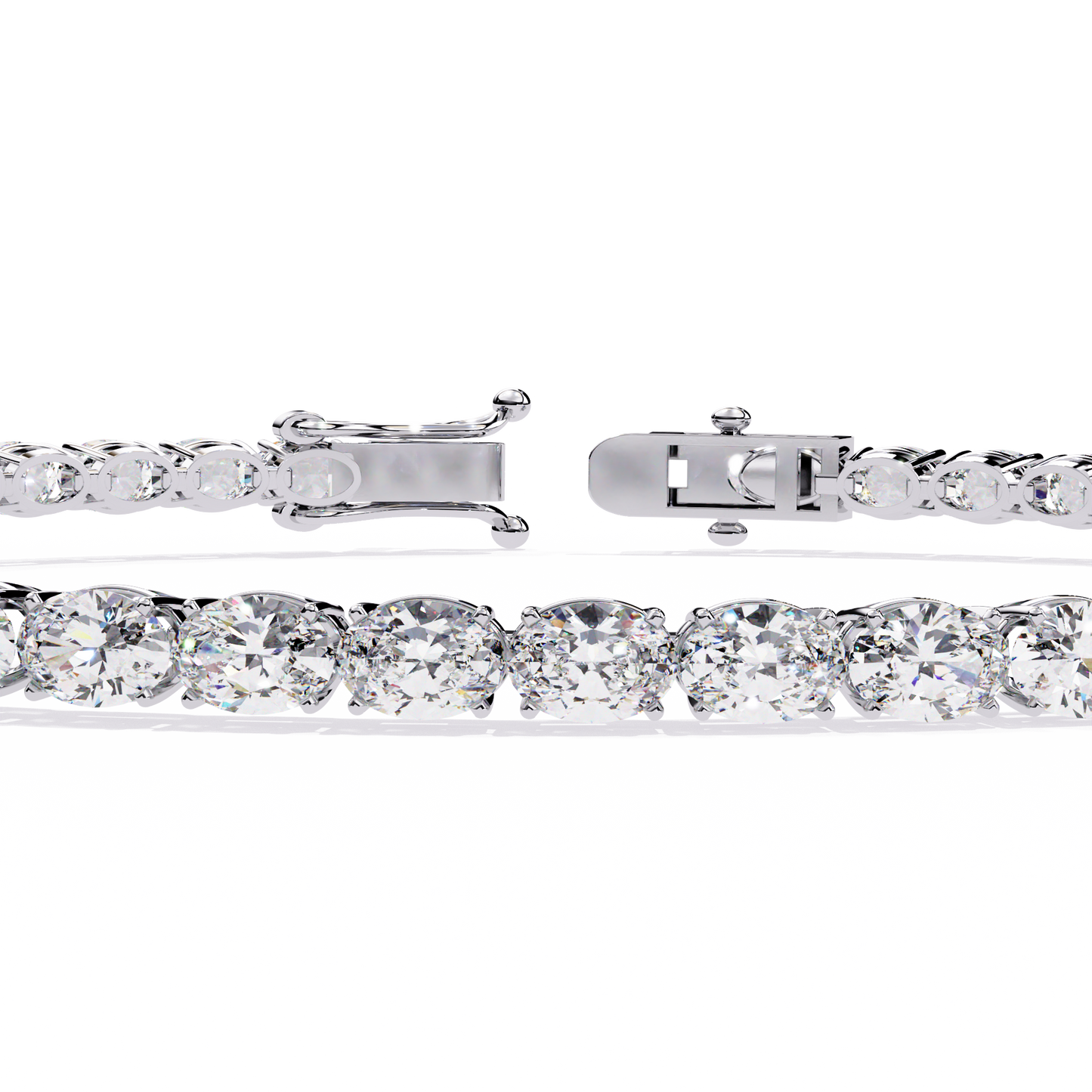 13 Pointer Oval Cut Diamond Bracelet