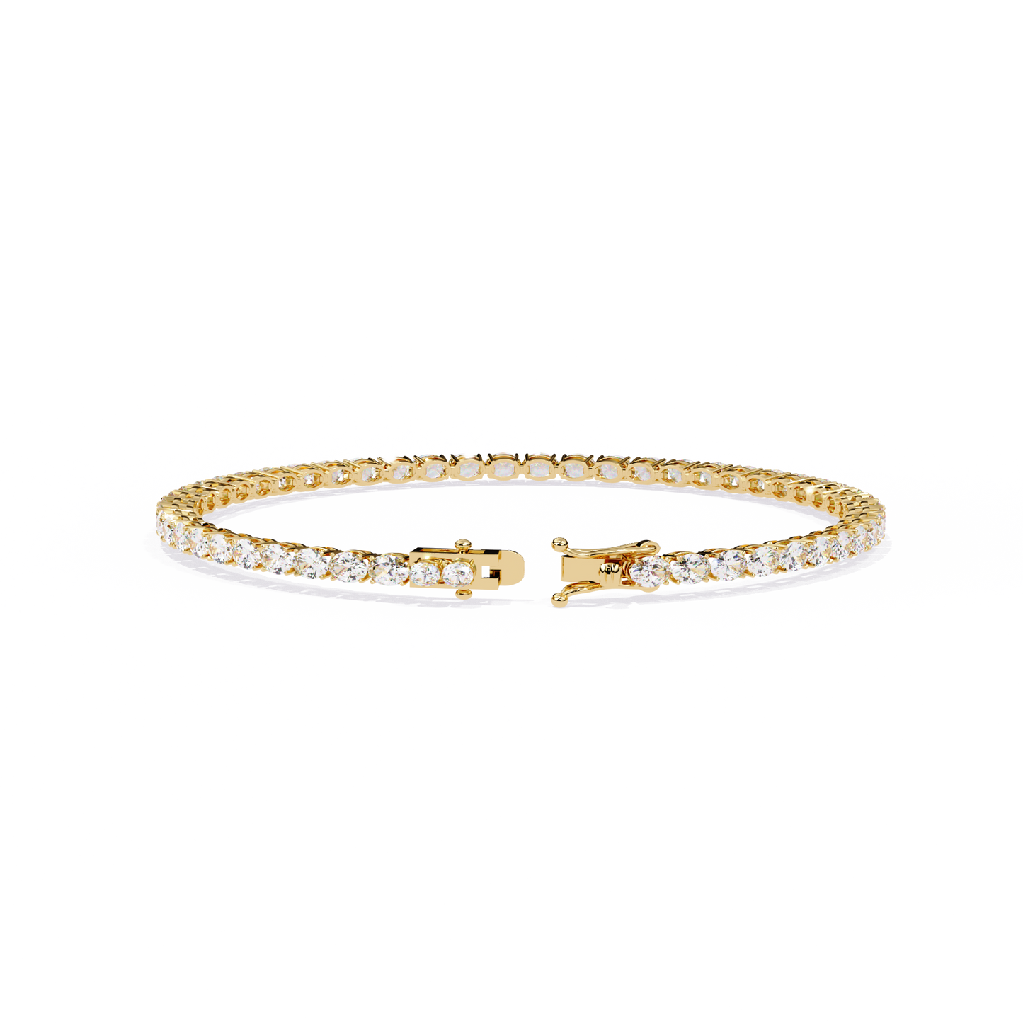 13 Pointer Oval Cut Diamond Bracelet