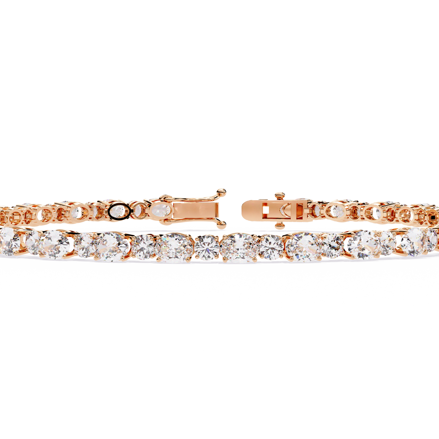 8 Cents Chic Round and Oval Cuts diamond Bracelet