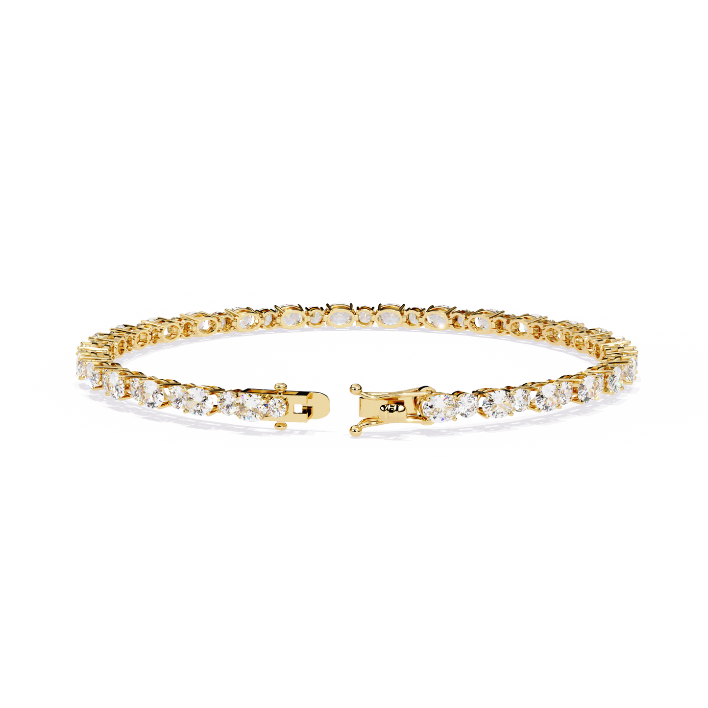 8 Cents Chic Round and Oval Cuts diamond Bracelet