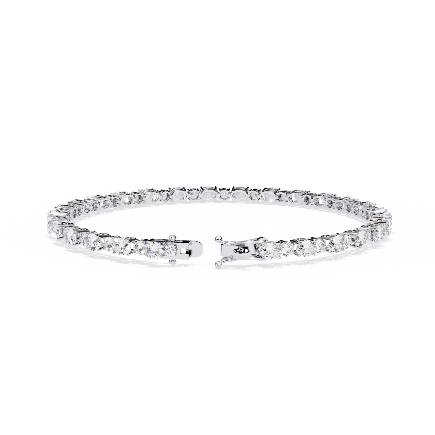 8 Cents Chic Round and Oval Cuts diamond Bracelet