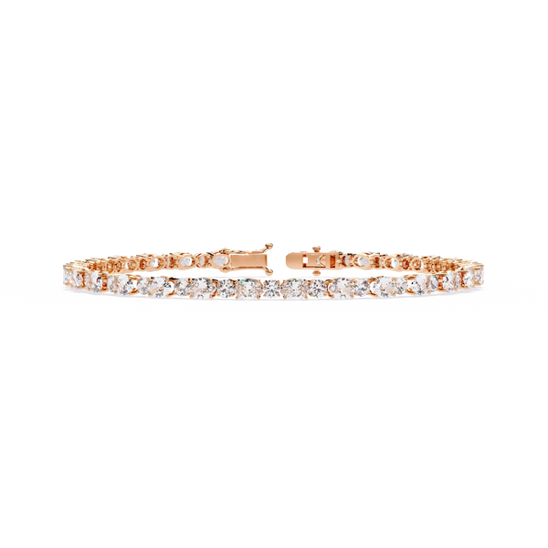 8 Cents Chic Round and Oval Cuts diamond Bracelet