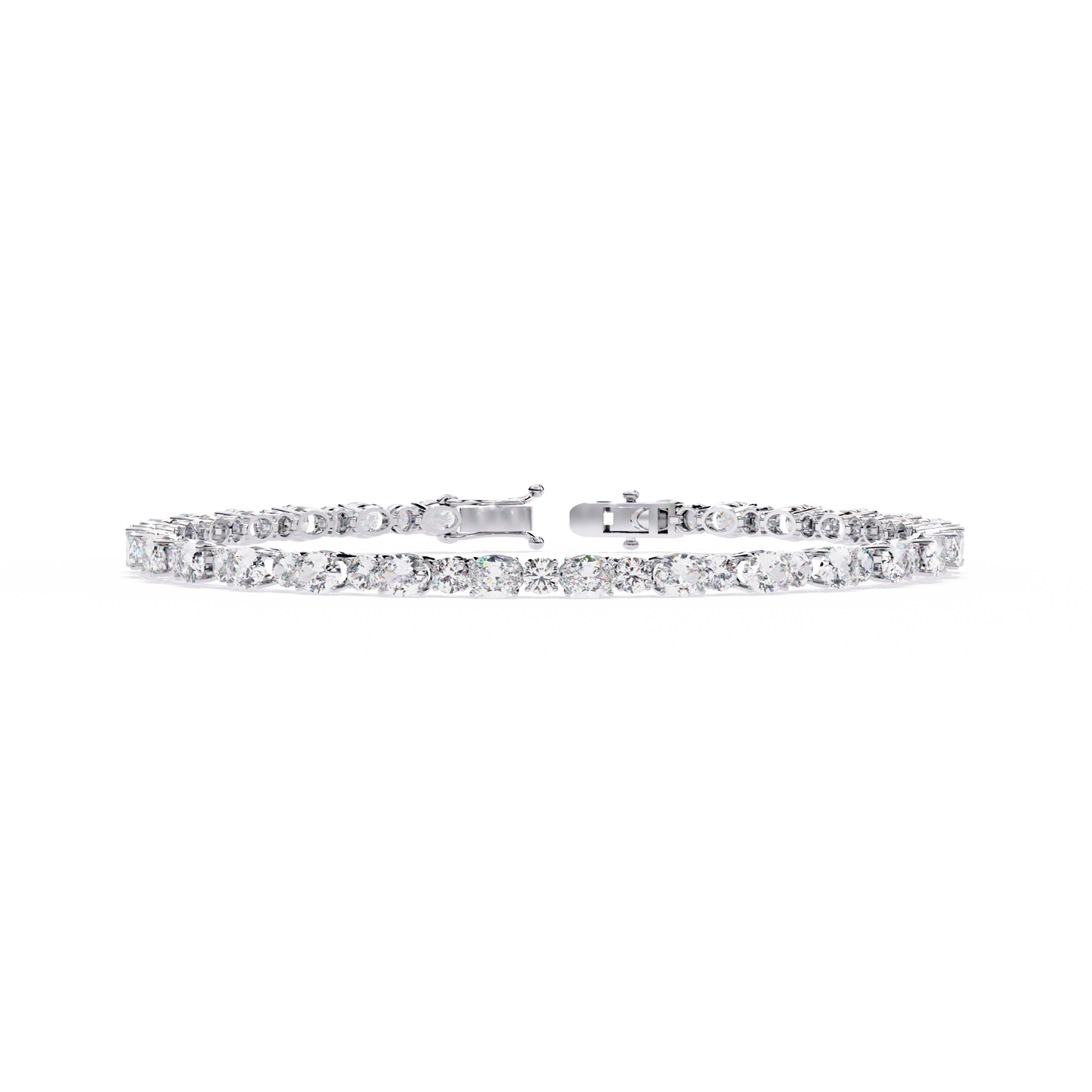 8 Cents Chic Round and Oval Cuts diamond Bracelet