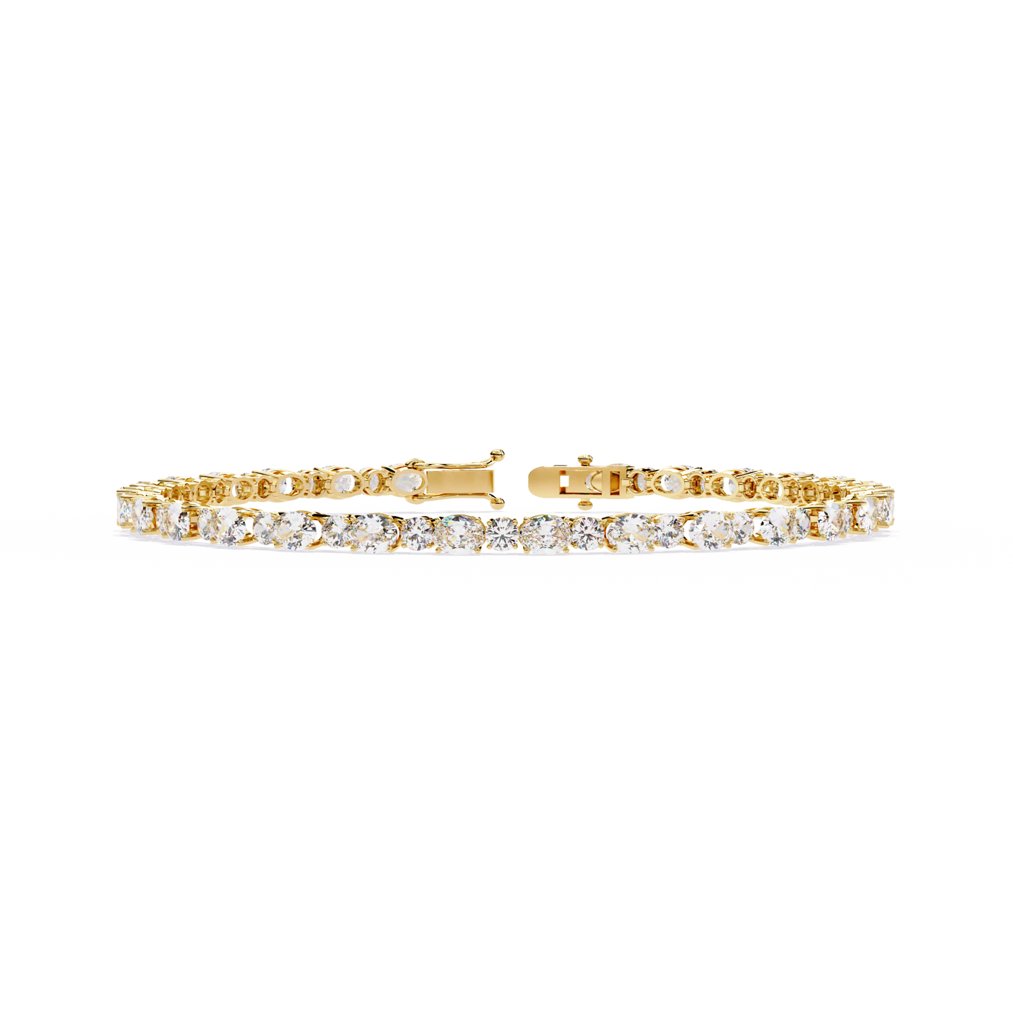 8 Cents Chic Round and Oval Cuts diamond Bracelet