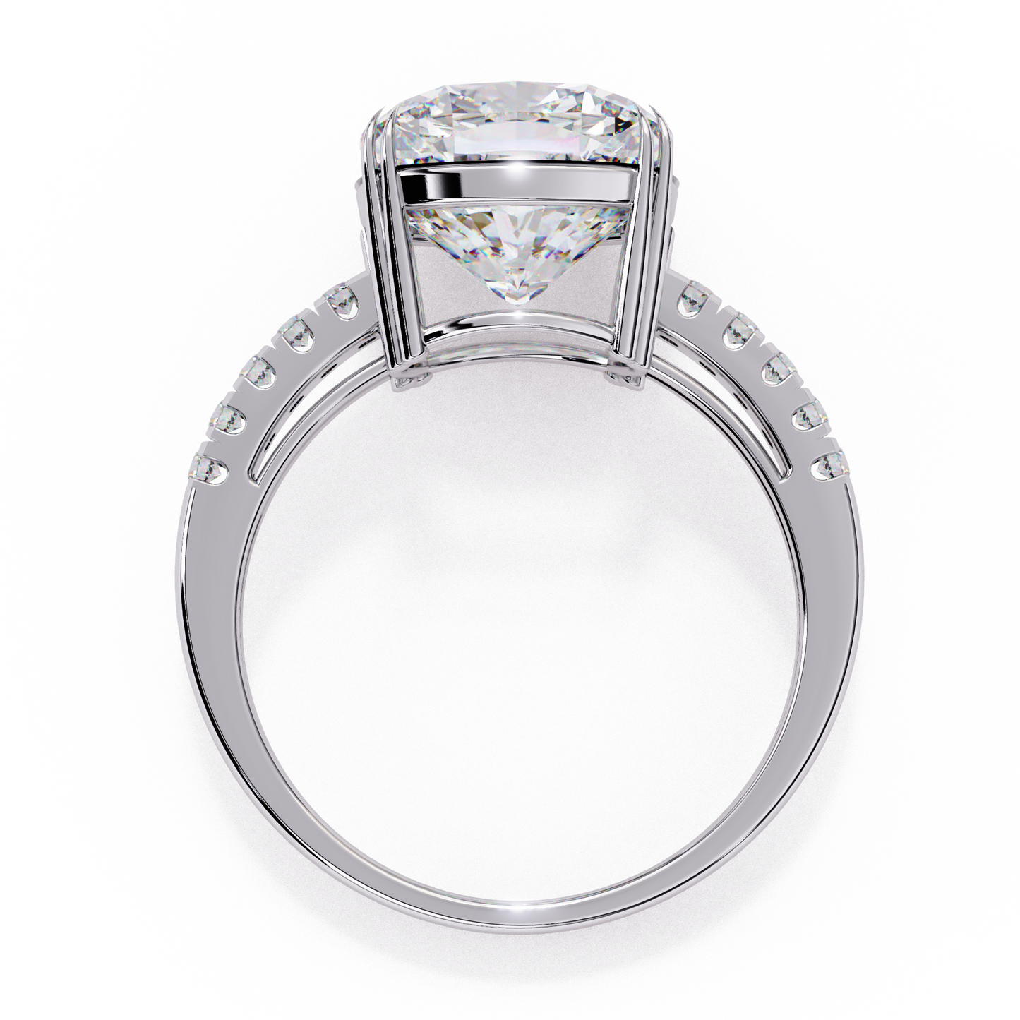 Statement Cushion Cut 5.23 Carats Solitaire Ring
