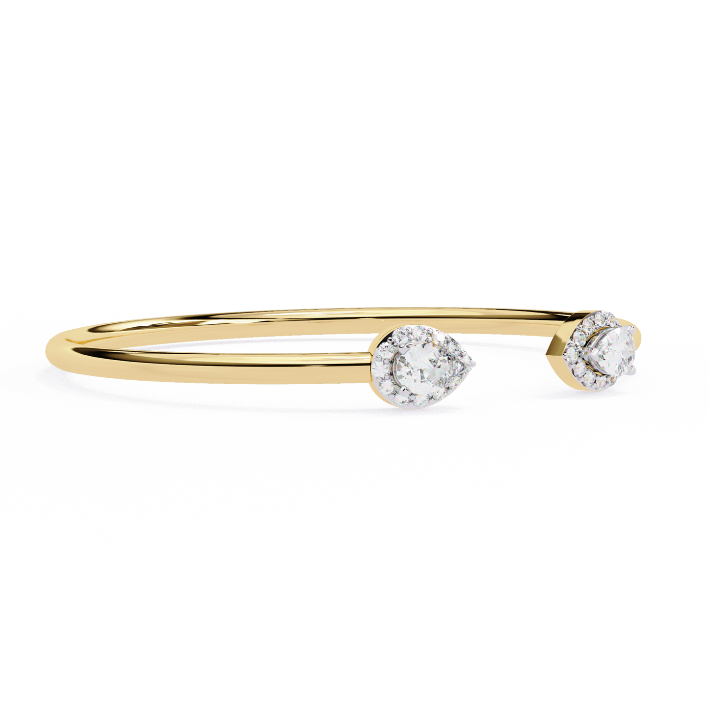 Perfect Pear Gold and Diamond Bracelet