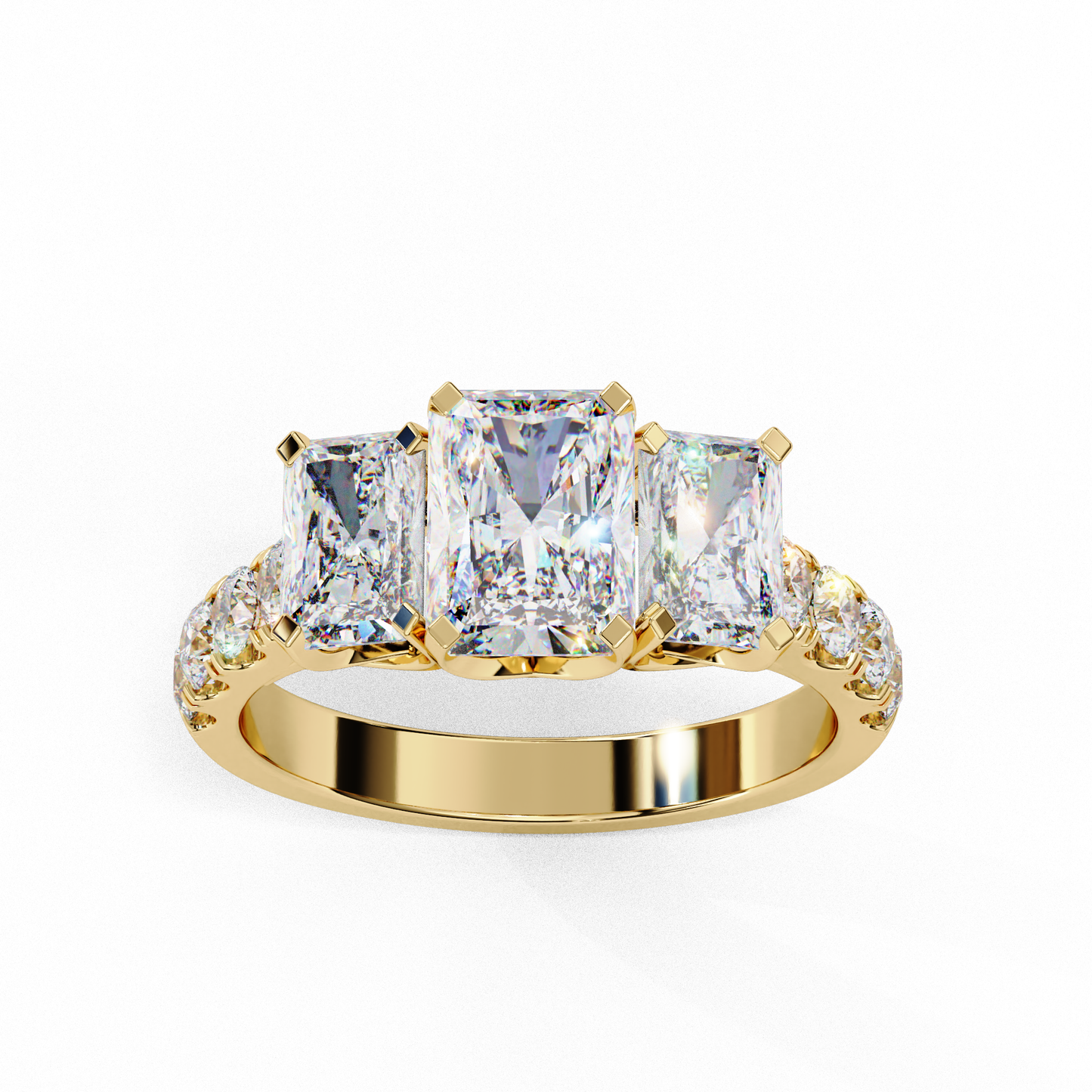 Tripple Radiance 1.21 Ct Centre Solitaire Ring