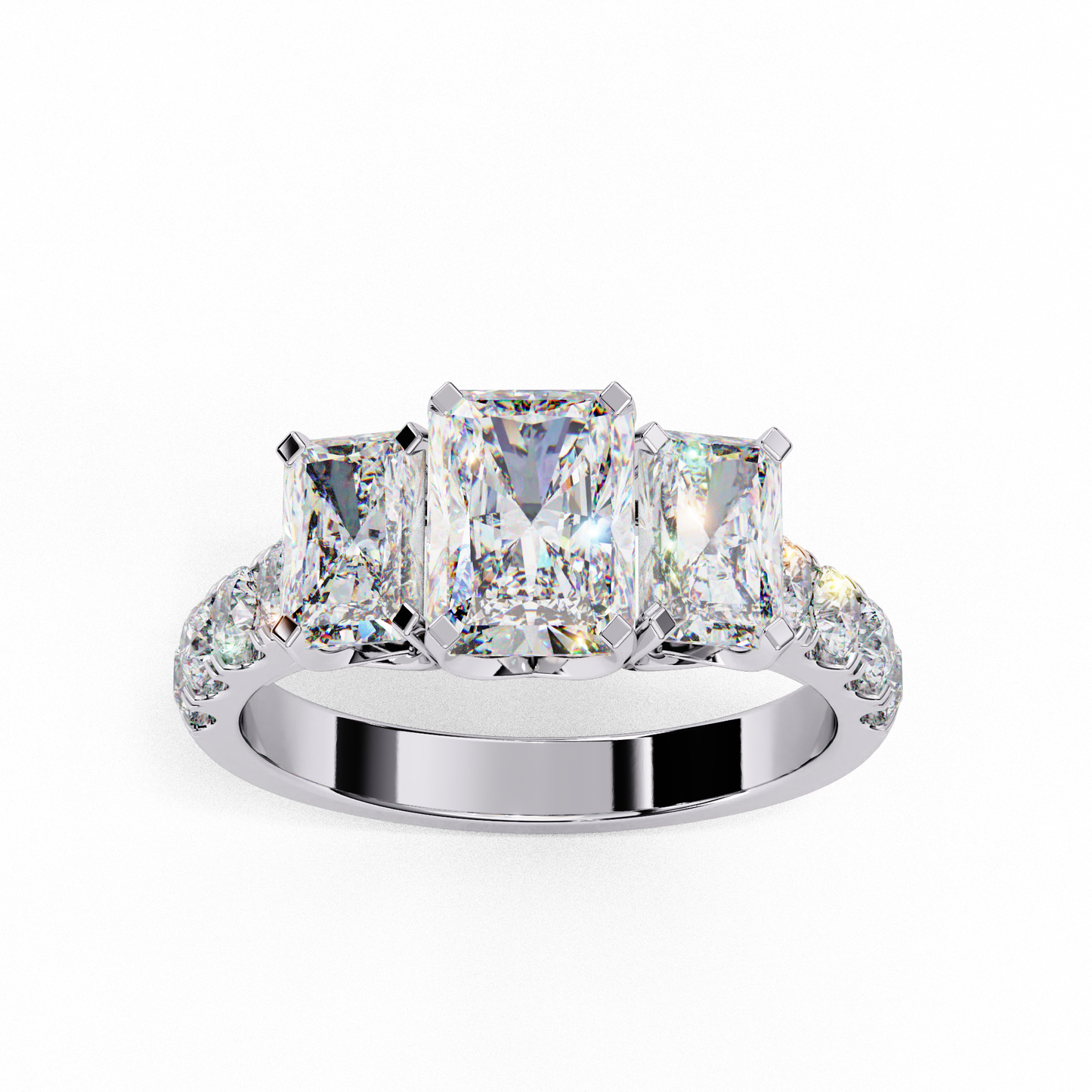 Tripple Radiance 1.21 Ct Centre Solitaire Ring