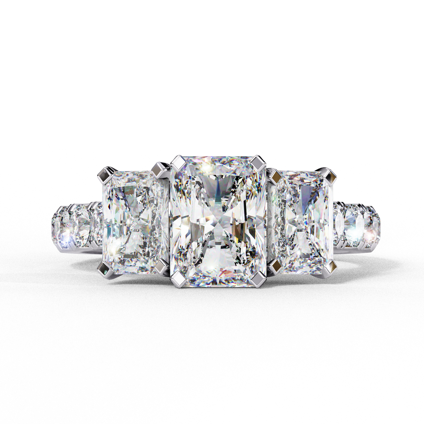 Tripple Radiance 1.21 Ct Centre Solitaire Ring