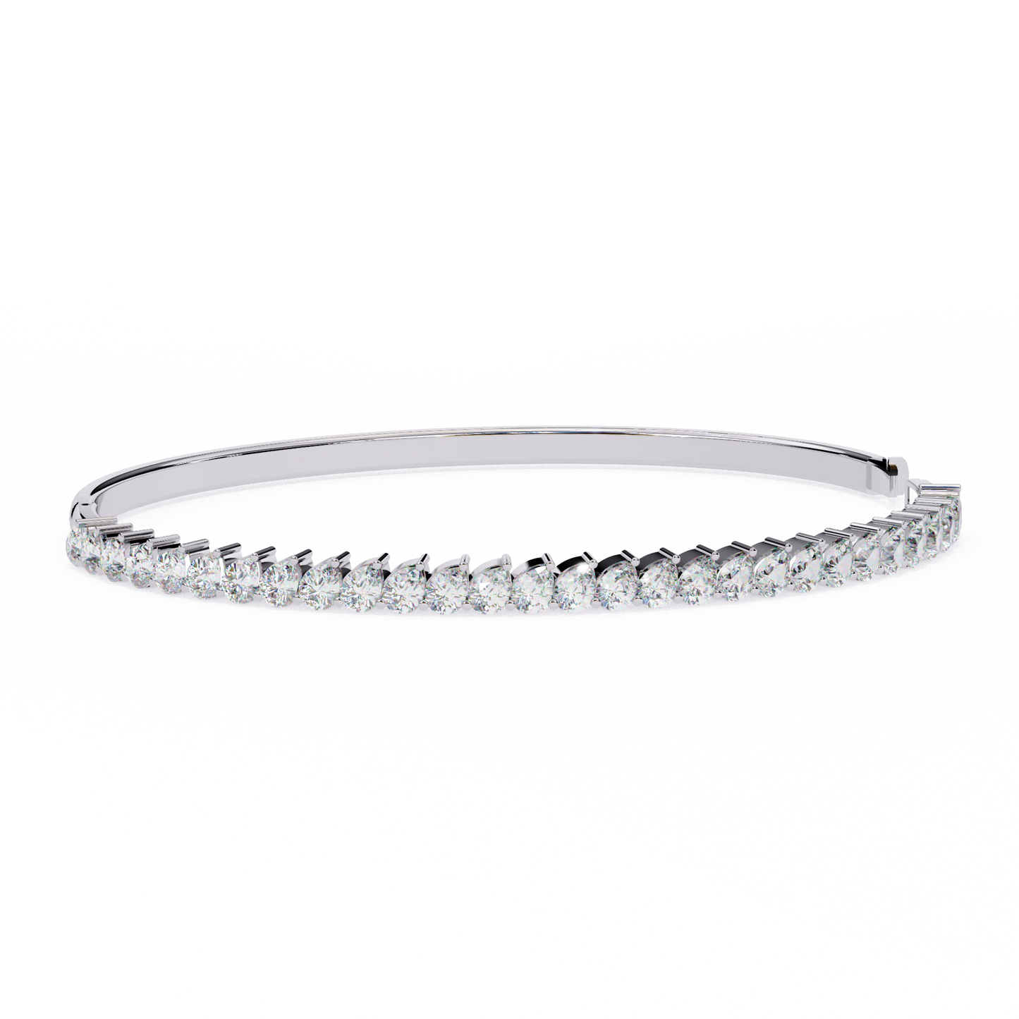 14 Pointer Pear Trail Diamond Kada Bracelet