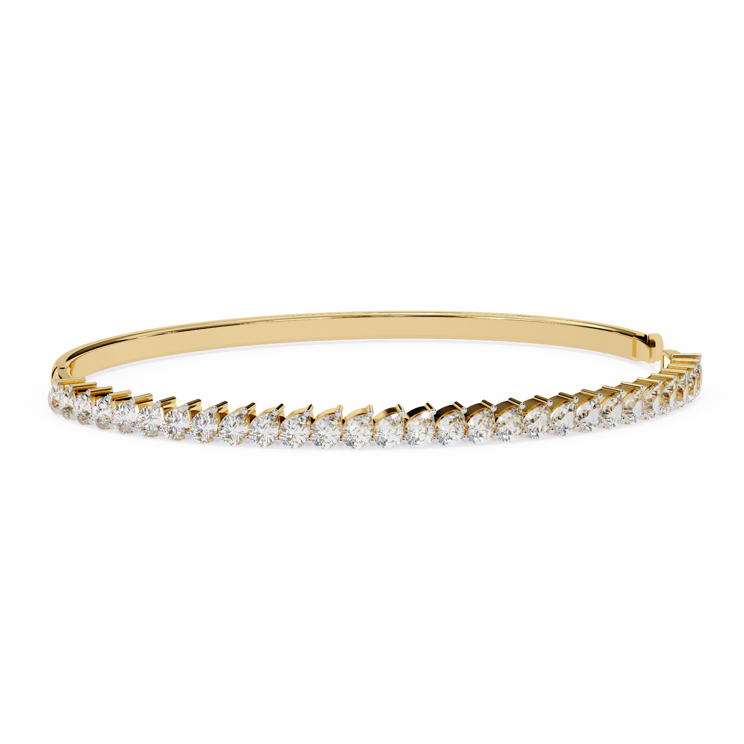 14 Pointer Pear Trail Diamond Kada Bracelet