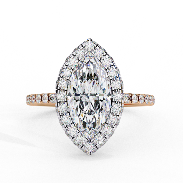 Mia Marquise Halo Solitaire Ring