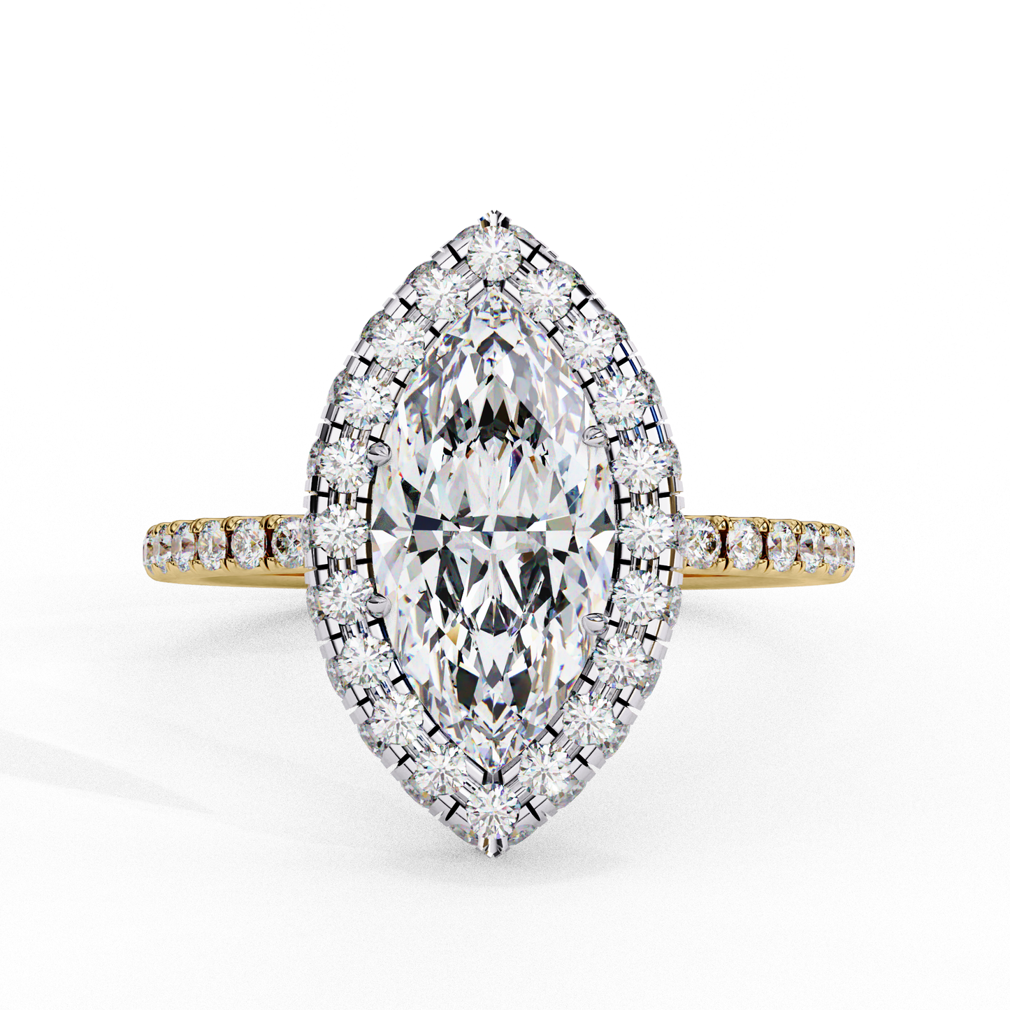Mia Marquise Halo Solitaire Ring