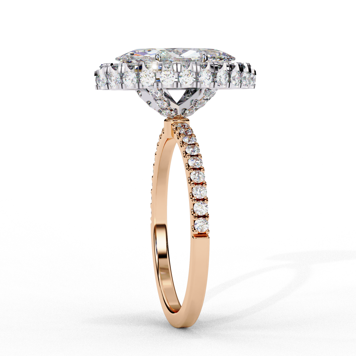 Mia Marquise Halo Solitaire Ring