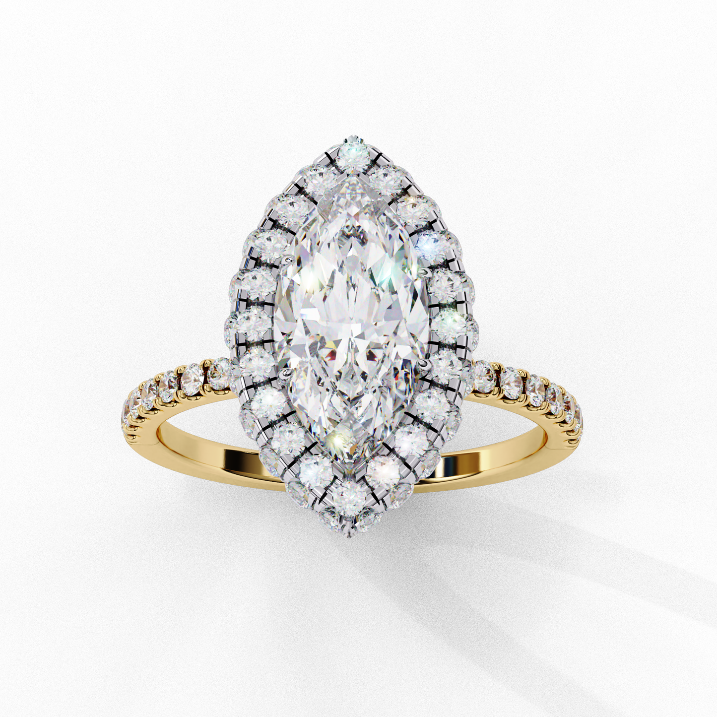 Mia Marquise Halo Solitaire Ring