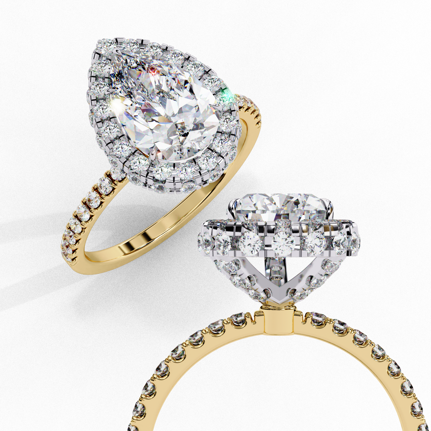 Tear Drop Pear 1.81 Ct Solitaire Ring
